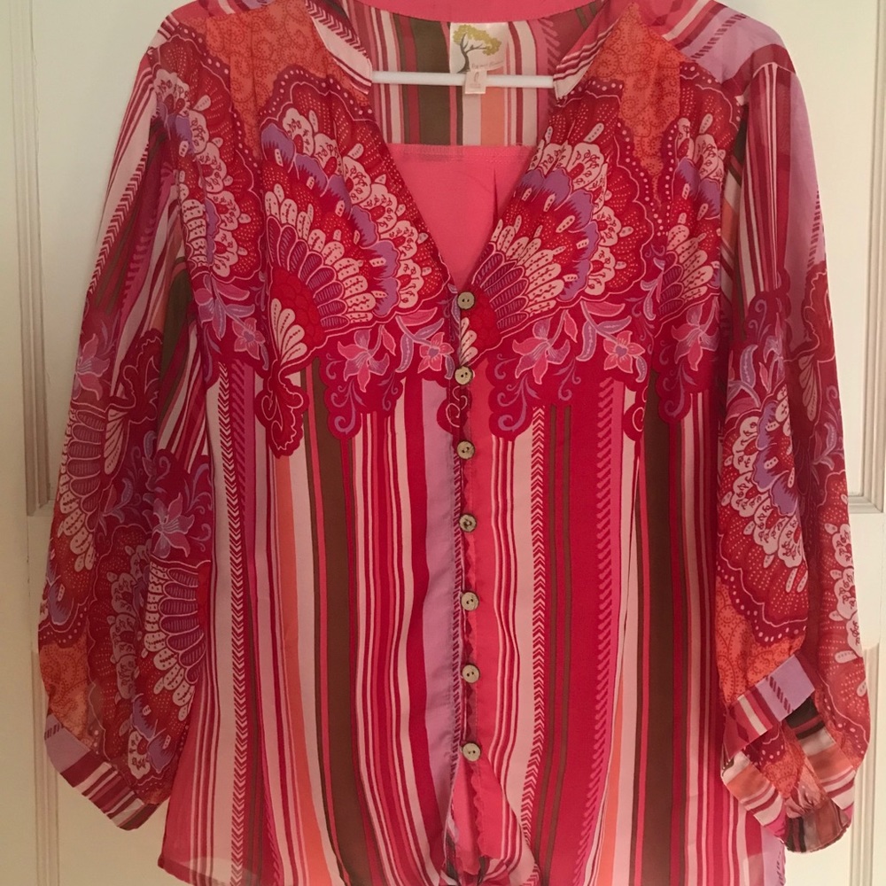 Anthropologie (Fig & Flower) Semi Sheer Blouse